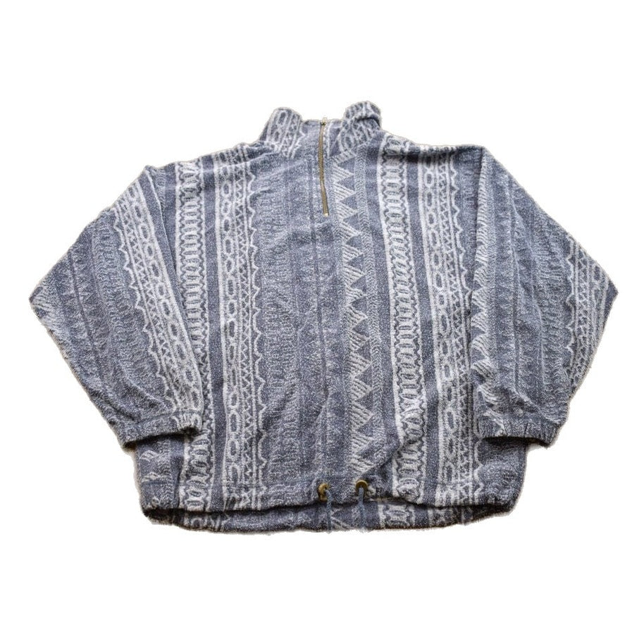 Proper Vintage Clothing > Gender Neutral Adult Clothing > Hoodies & Sweatshirts > Sweatshirts Vintage 1990s Cheetah Aztec Pattern Fleece Sweater / Outdoorsman / 90s Sweater / Streetwear / Hiking / Fleece Zip up / Aztec Theme