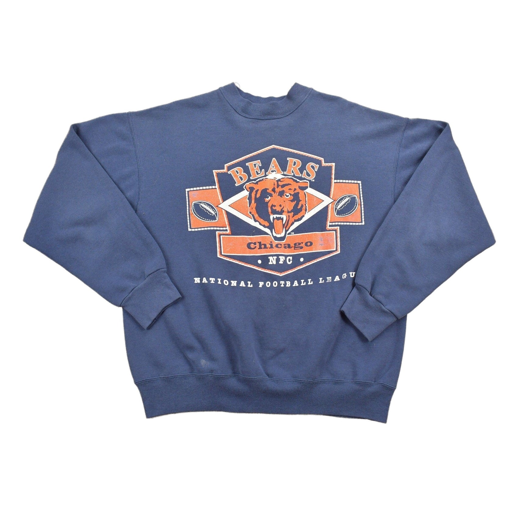 Proper Vintage Clothing > Gender Neutral Adult Clothing > Hoodies & Sweatshirts > Sweatshirts Vintage 1990s Chicago Bears Crewneck Sweatshirt / NFC / 90s Pullover / NFL / Sportswear / Athleisure / Made In USA