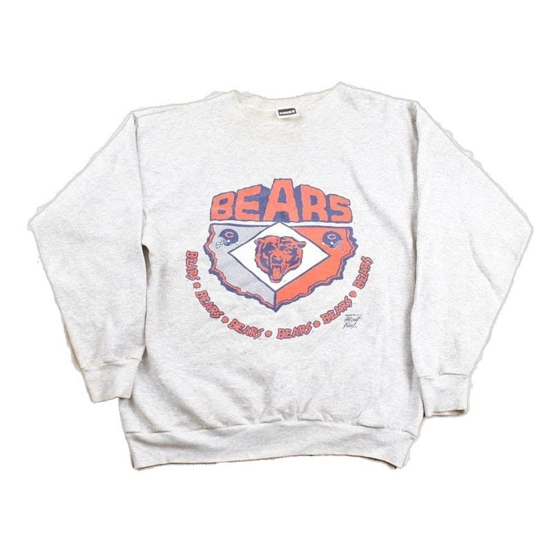 Proper Vintage Clothing > Gender Neutral Adult Clothing > Hoodies & Sweatshirts > Sweatshirts Vintage 1990s Chicago Bears NFL Crewneck Sweatshirt / Made In USA / Football / Sportswear / Americana / NFL / Tultex /