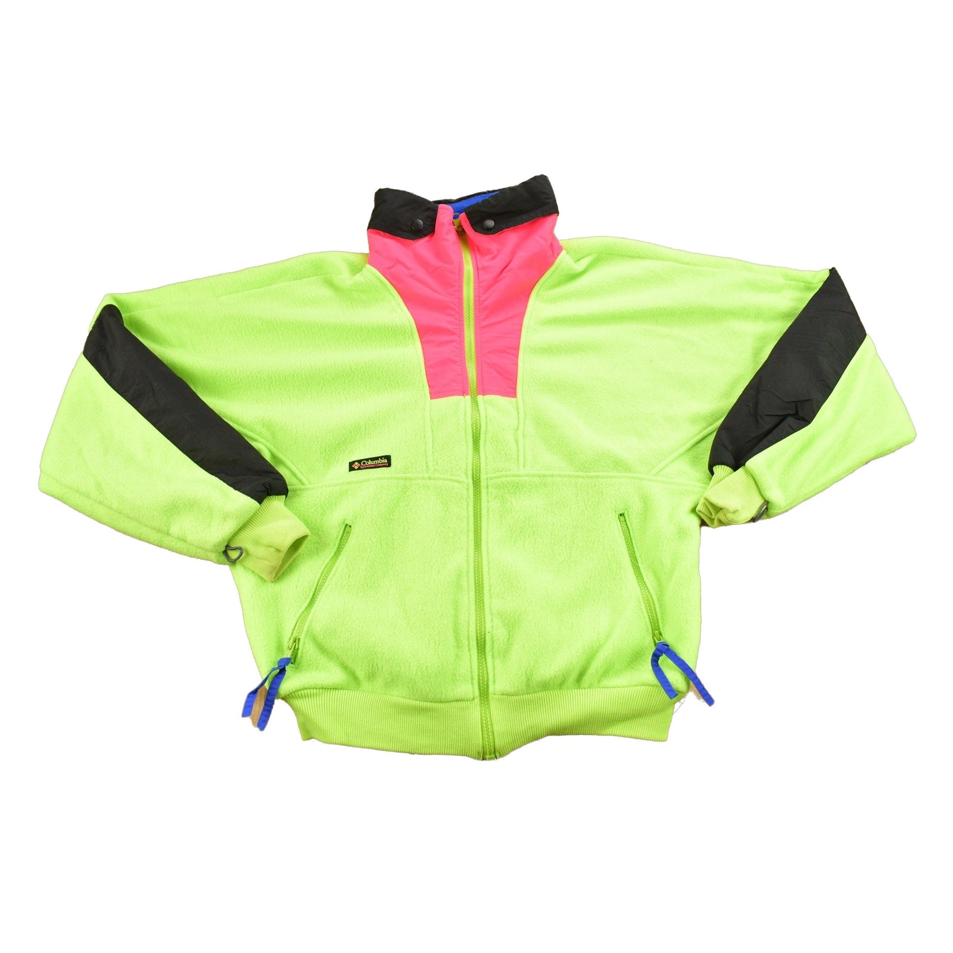 Proper Vintage Clothing > Gender Neutral Adult Clothing > Hoodies & Sweatshirts > Sweatshirts Vintage 1990s Columbia Sportswear Full Zip Fleece Sweater / Made In USA / 90s Sweater / Streetwear / Outdoorsman / Hiking / Color Block