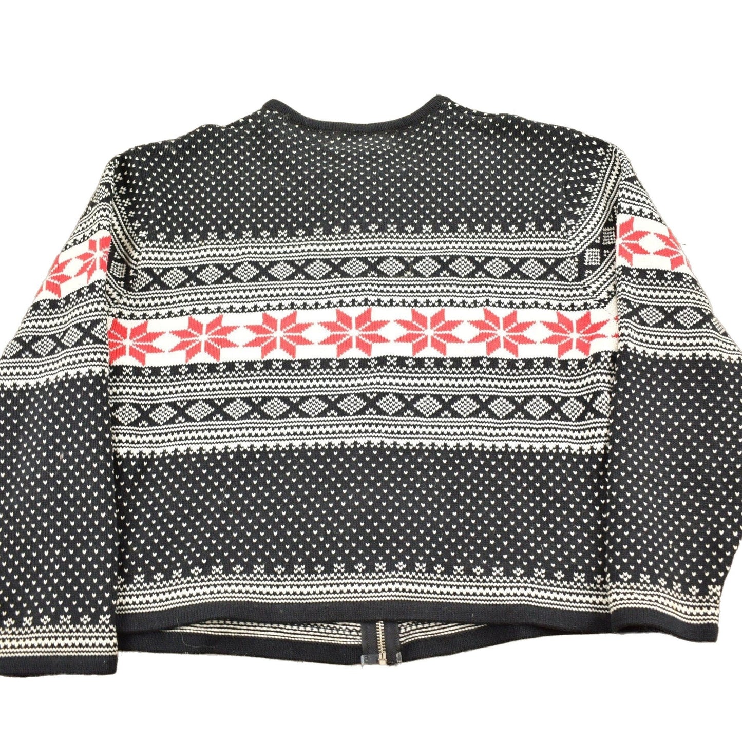 Proper Vintage Clothing > Gender Neutral Adult Clothing > Hoodies & Sweatshirts > Sweatshirts Vintage 1990s Cotton Ginny Knit Zip Up Sweater / Vintage 90s Sweater / All Over Pattern / Winter Sweatshirt / Abstract Pattern