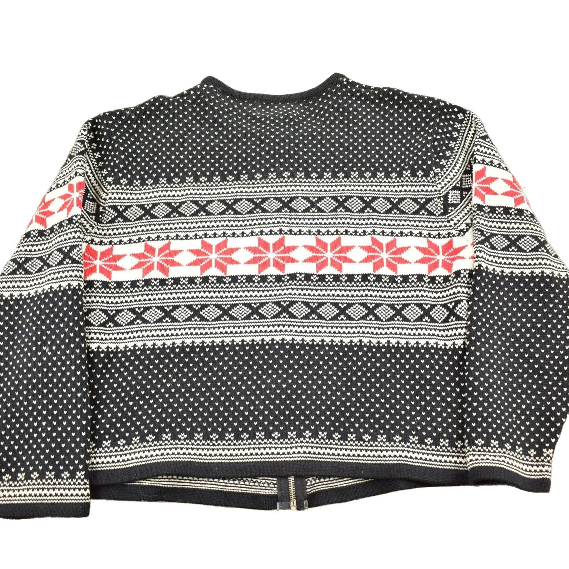 Proper Vintage Clothing > Gender Neutral Adult Clothing > Hoodies & Sweatshirts > Sweatshirts Vintage 1990s Cotton Ginny Knit Zip Up Sweater / Vintage 90s Sweater / All Over Pattern / Winter Sweatshirt / Abstract Pattern