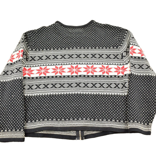 Proper Vintage Clothing > Gender Neutral Adult Clothing > Hoodies & Sweatshirts > Sweatshirts Vintage 1990s Cotton Ginny Knit Zip Up Sweater / Vintage 90s Sweater / All Over Pattern / Winter Sweatshirt / Abstract Pattern