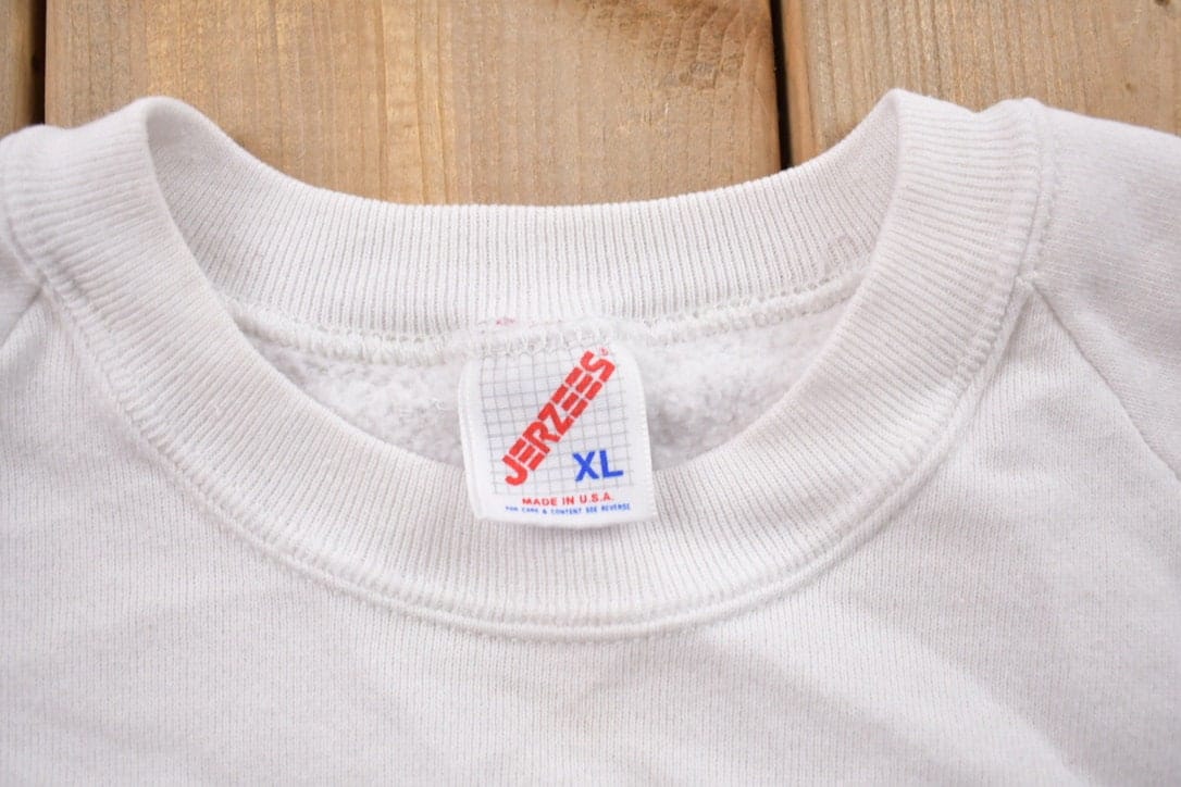 Proper Vintage Clothing > Gender Neutral Adult Clothing > Hoodies & Sweatshirts > Sweatshirts Vintage 1990s Dollar Bank Crewneck Sweatshirt / 90s Crewneck / Made In USA / Essential / Streetwear / 90s Sweater / Jerzees Crewneck