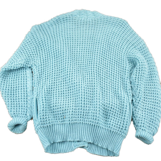 Proper Vintage Clothing > Gender Neutral Adult Clothing > Hoodies & Sweatshirts > Sweatshirts Vintage 1990s Evian Cable Knit Cardigan Sweater / Vintage Cardigan / Button Up / Patchwork / Embroidered / Acrylic