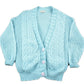 Proper Vintage Clothing > Gender Neutral Adult Clothing > Hoodies & Sweatshirts > Sweatshirts Vintage 1990s Evian Cable Knit Cardigan Sweater / Vintage Cardigan / Button Up / Patchwork / Embroidered / Acrylic