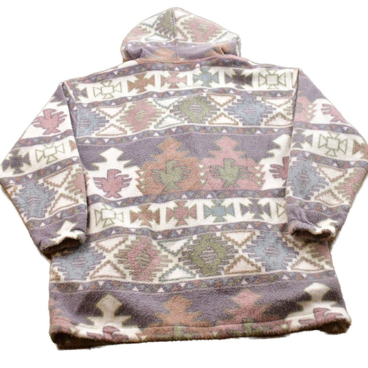 Proper Vintage Clothing > Gender Neutral Adult Clothing > Hoodies & Sweatshirts > Sweatshirts Vintage 1990s G4000 Aztec Pattern Fleece Sweater / Outdoorsman / 90s Sweater / Streetwear / Hiking / Fleece Zip up / Aztec Theme