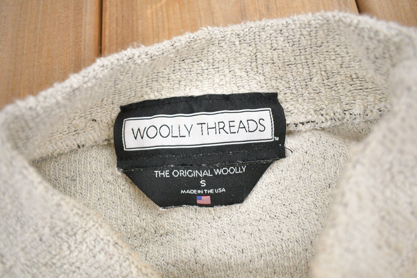 Proper Vintage Clothing > Gender Neutral Adult Clothing > Hoodies & Sweatshirts > Sweatshirts Vintage 1990s Georgetown University Collegiate Mockneck Sweater / Made In USA / Woolly Threads / Americana / Heavy Weight