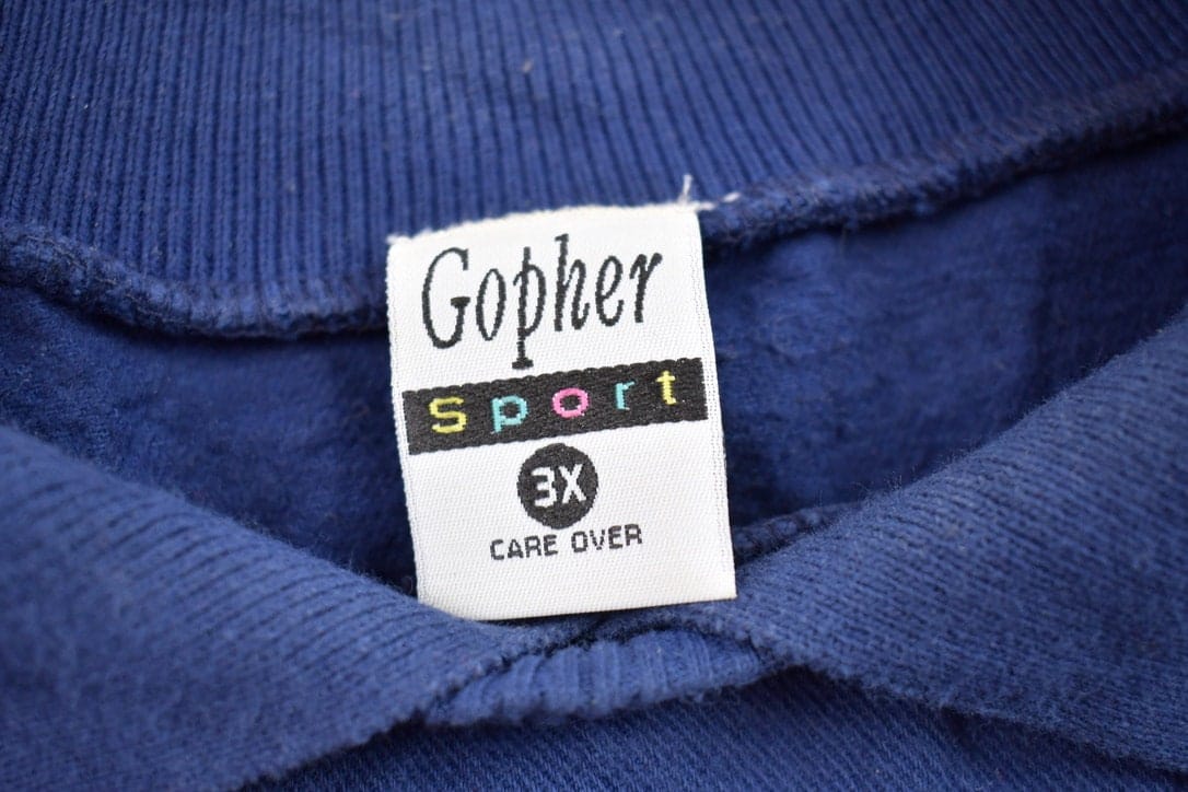 Proper Vintage Clothing > Gender Neutral Adult Clothing > Hoodies & Sweatshirts > Sweatshirts Vintage 1990s Gopher Sport Blank Collared Sweatshirt / 90s Sweatshirt / Made In USA / Essential / Streetwear / Vintage Blank Sweater