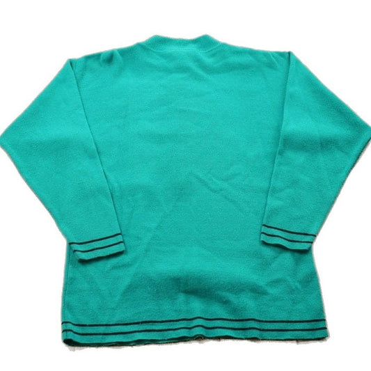 Proper Vintage Clothing > Gender Neutral Adult Clothing > Hoodies & Sweatshirts > Sweatshirts Vintage 1990s JFJ Knitted Button Up Sweater / Vintage 90s Knitted Sweater / All Over Pattern / Colorful / Sweatshirt / Knit Button Up