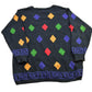 Proper Vintage Clothing > Gender Neutral Adult Clothing > Hoodies & Sweatshirts > Sweatshirts Vintage 1990s Liz Claiborne Knitted Crewneck Sweater / Vintage 90s Crewneck / All Over Pattern / Colorful / Sweatshirt / Abstract Pattern