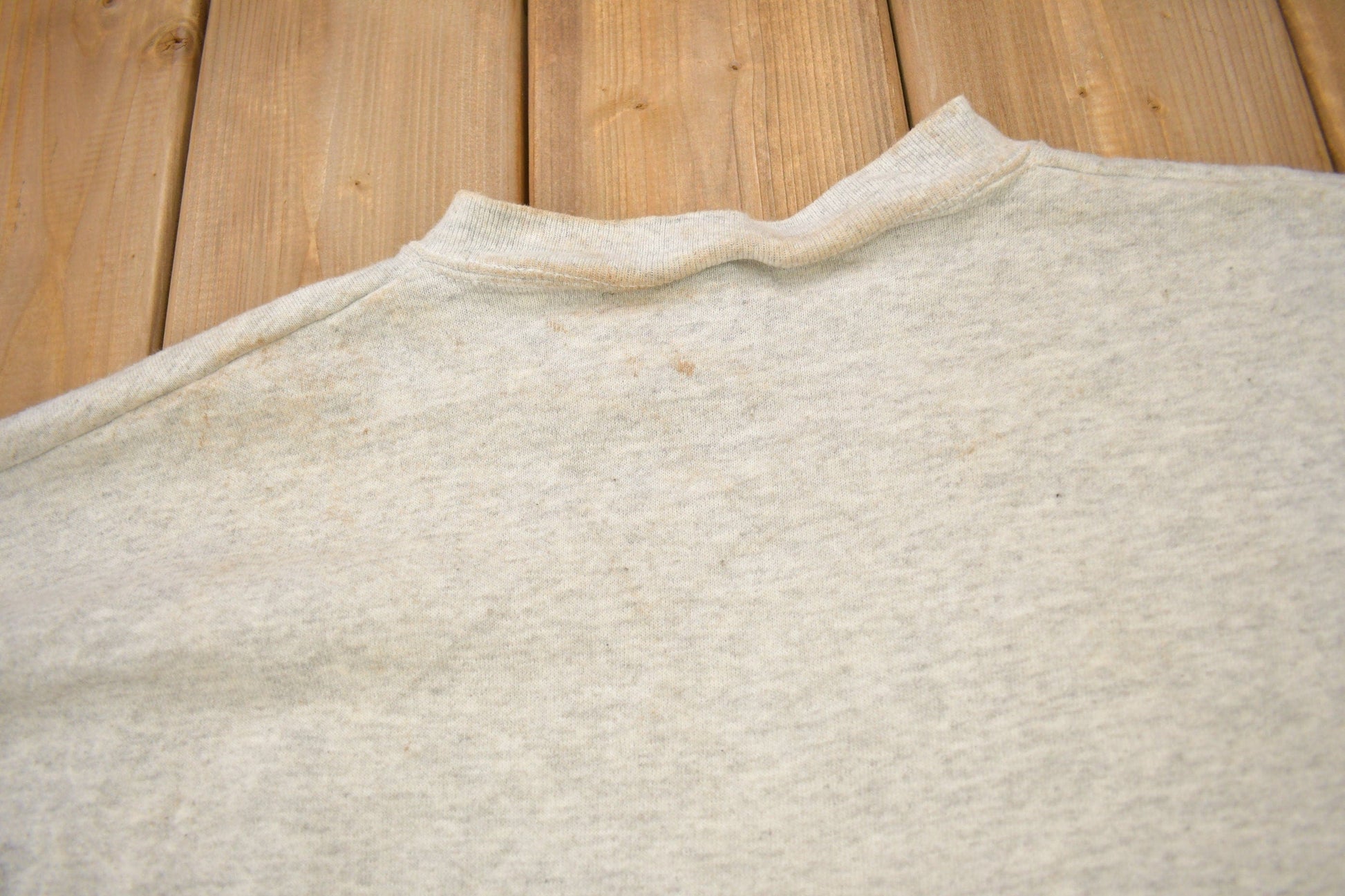 Proper Vintage Clothing > Gender Neutral Adult Clothing > Hoodies & Sweatshirts > Sweatshirts Vintage 1990s Mighty Ducks Of Anaheim NHL Logo 7 Crewneck Sweatshirt / Distressed / Sportswear / Athleisure / Americana / Made In USA