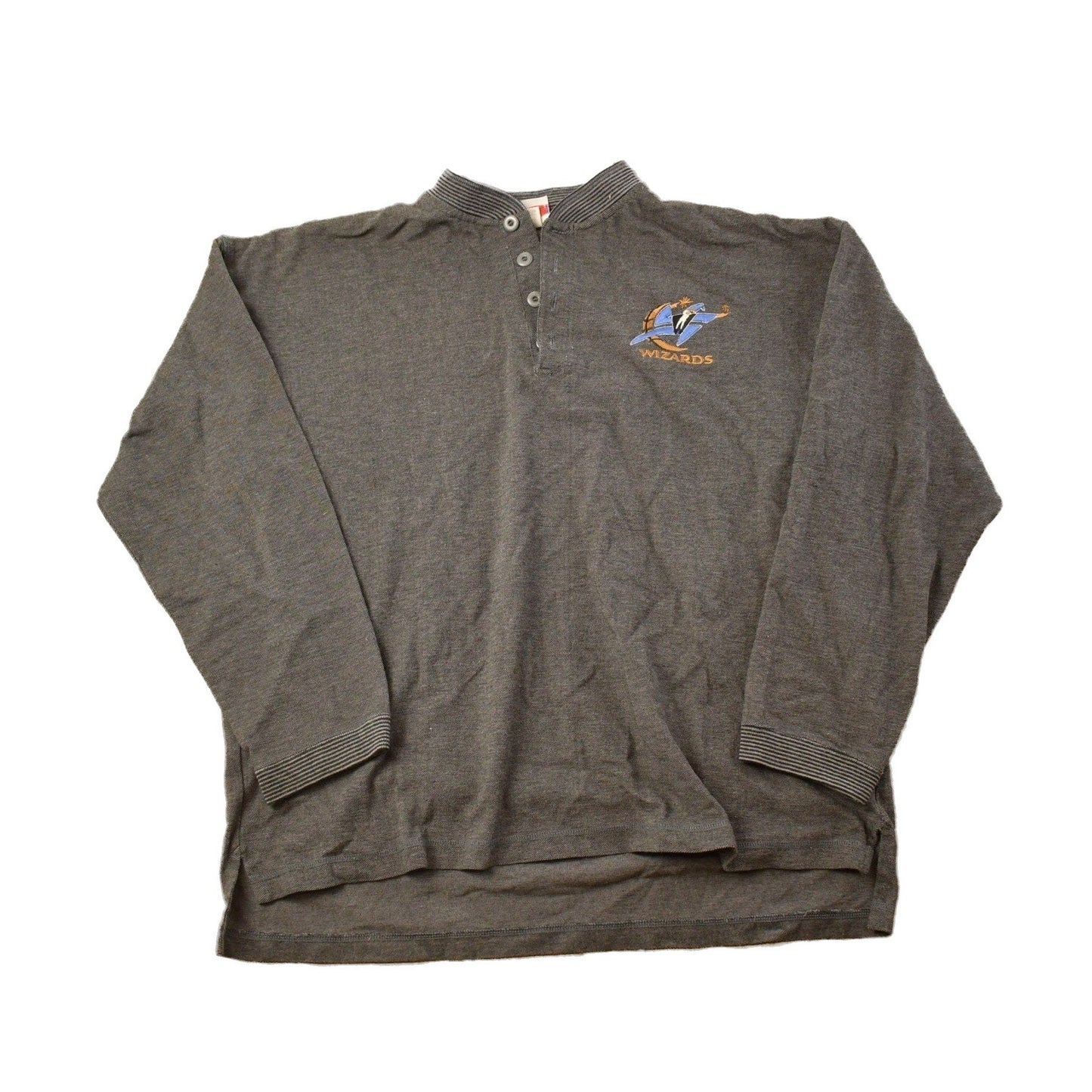 Proper Vintage Clothing > Gender Neutral Adult Clothing > Hoodies & Sweatshirts > Sweatshirts Vintage 1990s Washington Wizards NBA Long Sleeve Shirt / Embroidered / Basketball / Sportswear / Americana / Vintage Sports