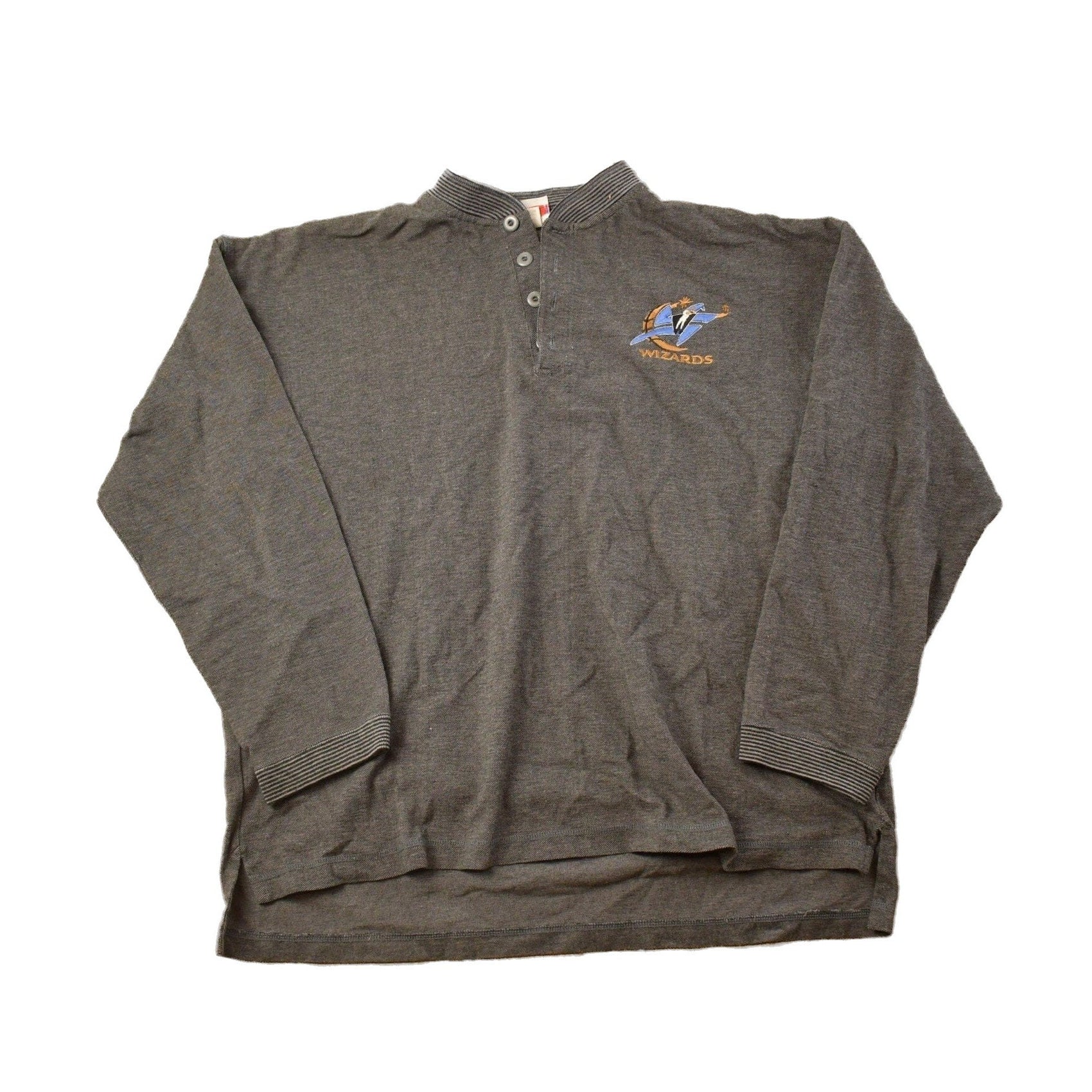 Proper Vintage Clothing > Gender Neutral Adult Clothing > Hoodies & Sweatshirts > Sweatshirts Vintage 1990s Washington Wizards NBA Long Sleeve Shirt / Embroidered / Basketball / Sportswear / Americana / Vintage Sports