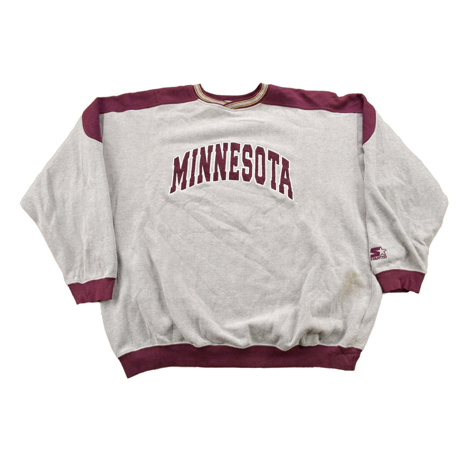 Proper Vintage Clothing > Gender Neutral Adult Clothing > Hoodies & Sweatshirts > Sweatshirts Vintage 90's University of Minnesota Collegiate Starter Sweater / Embroidered / NCAA / Sportswear / Vintage Starter Brand
