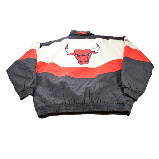 Proper Vintage Clothing > Gender Neutral Adult Clothing > Jackets & Coats Vintage 1980s Chicago Bulls NBA Apex One Full Zip Puffer Jacket / Bulls Embroidered / Vintage Bubble Jacket / Winter / Streetwear