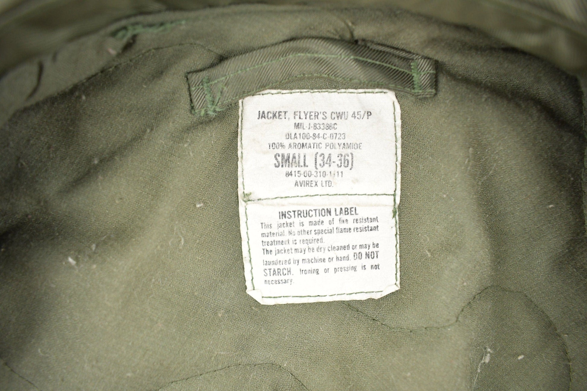 Proper Vintage Clothing > Gender Neutral Adult Clothing > Jackets & Coats Vintage 1984 Army Flyers Jacket / Type CWU 45/P Bomber Jacket / Militaria / Size Small / Streetwear / Army Flight Jacket