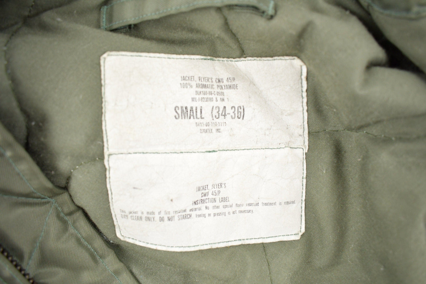 Proper Vintage Clothing > Gender Neutral Adult Clothing > Jackets & Coats Vintage 1986 Army Flyers Jacket / Type CWU 45/P Bomber Jacket / Militaria / Size Small / Streetwear / Army Flight Jacket