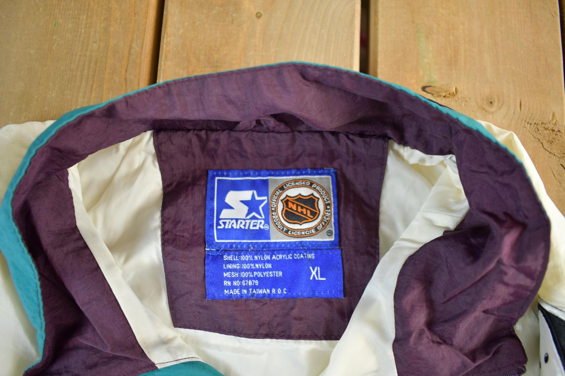 Proper Vintage Clothing > Gender Neutral Adult Clothing > Jackets & Coats Vintage 1990s Anaheim Mighty Ducks NHL Starter Anorak Windbreaker Jacket Men's XL / Hockey / Athletic Sportswear / Streetwear / Athleisure