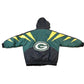 Proper Vintage Clothing > Gender Neutral Adult Clothing > Jackets & Coats Vintage 1990s Apex One Sharktooth Green Bay Packers NFL Football Hooded Jacket