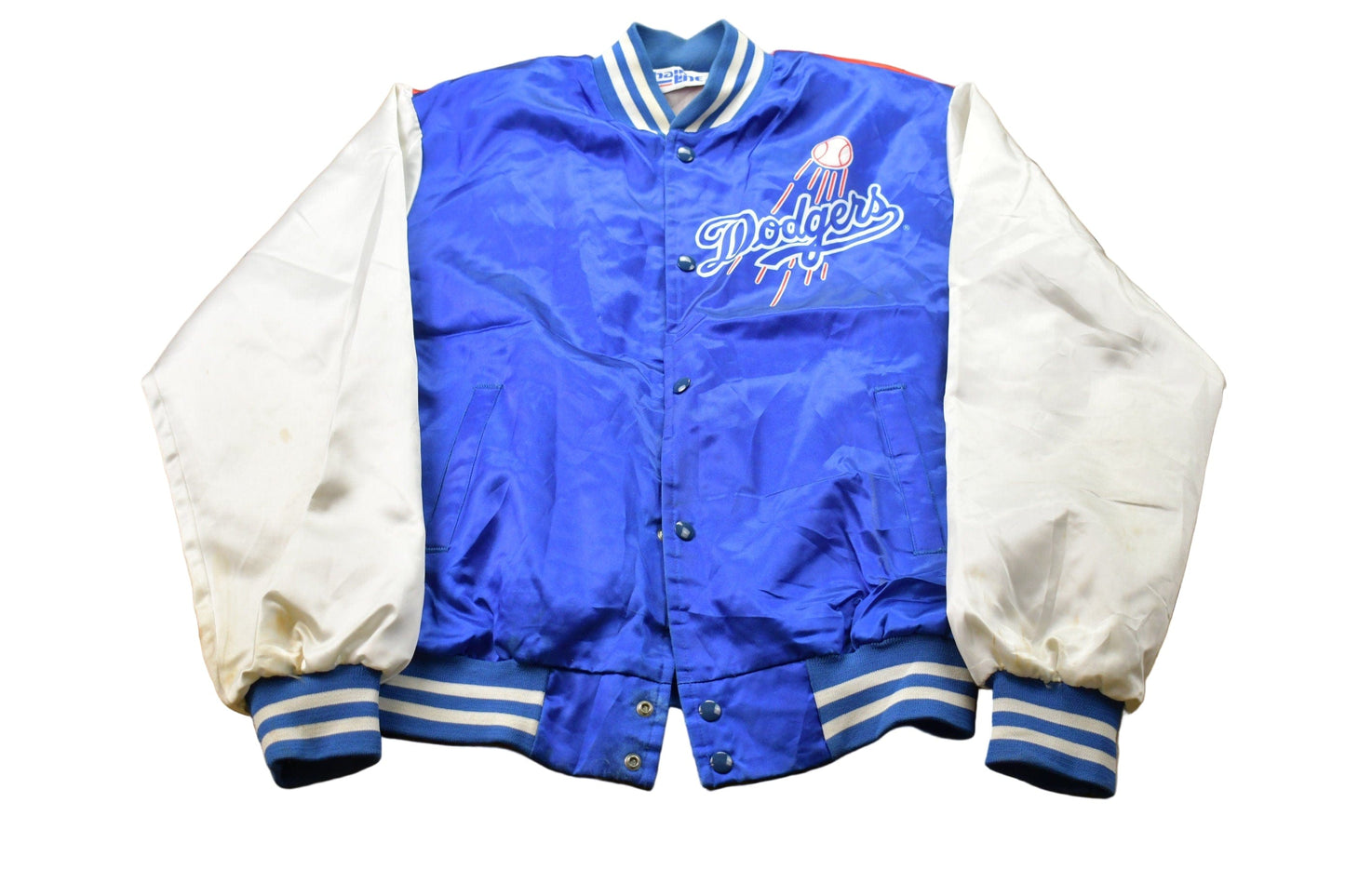 Proper Vintage Clothing > Gender Neutral Adult Clothing > Jackets & Coats Vintage 1990s Chalk Line Los Angeles Dodgers MLB Satin Bomber / Athleisure Sportswear / Streetwear Fashion / Made In USA / 90s MLB Bomber