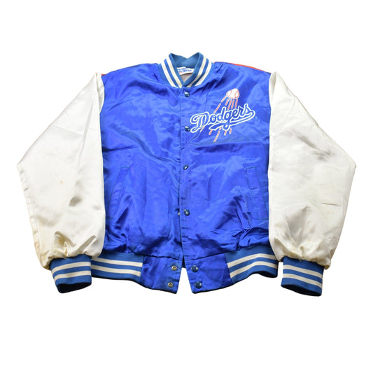 Proper Vintage Clothing > Gender Neutral Adult Clothing > Jackets & Coats Vintage 1990s Chalk Line Los Angeles Dodgers MLB Satin Bomber / Athleisure Sportswear / Streetwear Fashion / Made In USA / 90s MLB Bomber