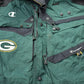 Proper Vintage Clothing > Gender Neutral Adult Clothing > Jackets & Coats Vintage 1990s Champion Green Bay Packers NFL Windbreaker Jacket / Team Logo / Athletic Spring Summer Sportswear / Streetwear / Athleisure