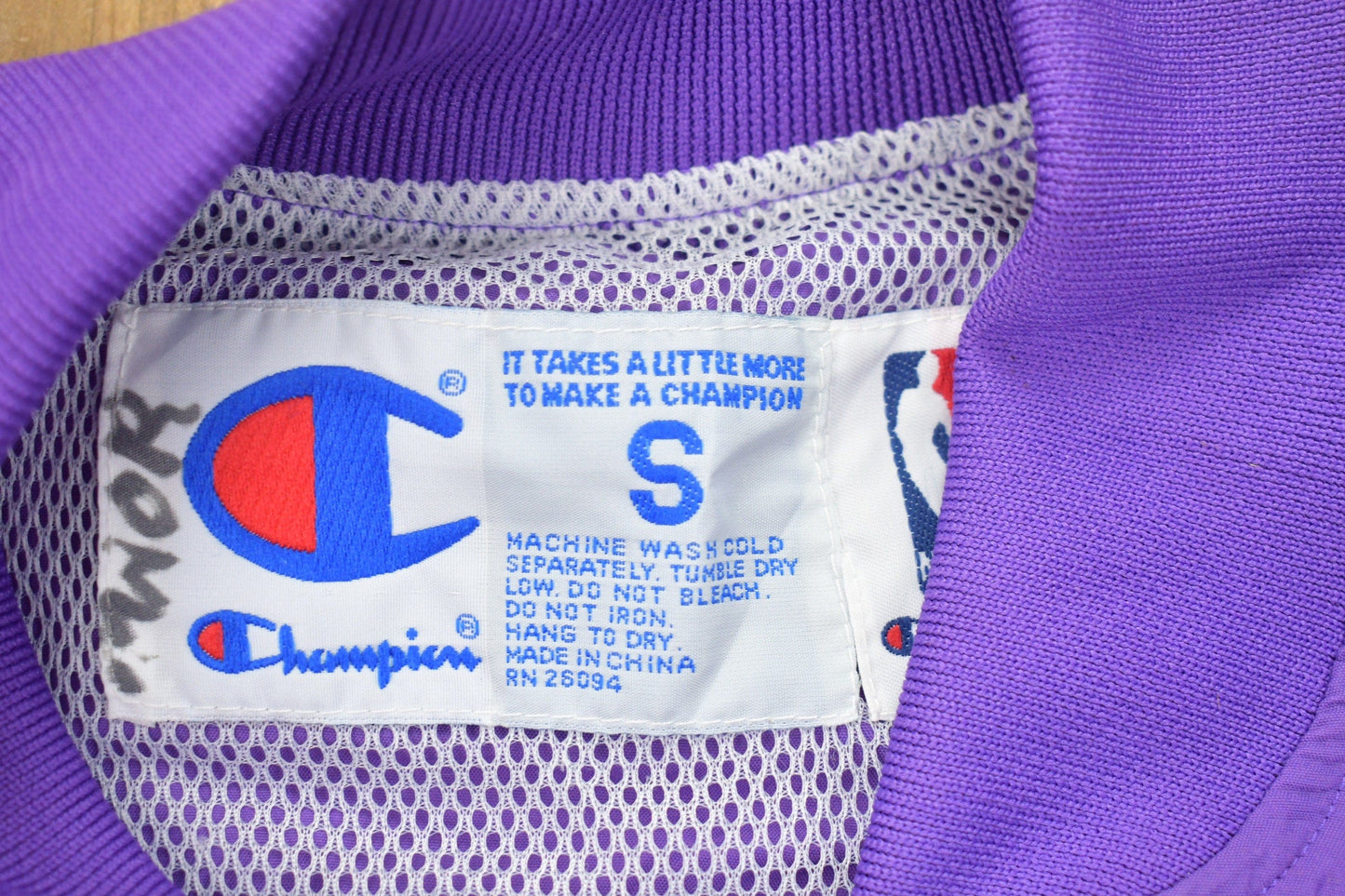 Proper Vintage Clothing > Gender Neutral Adult Clothing > Jackets & Coats Vintage 1990s Champion Los Angeles Lakers NBA Bomber Jacket / Athleisure Sportswear / Streetwear Fashion / Vintage Champion / 90s NBA