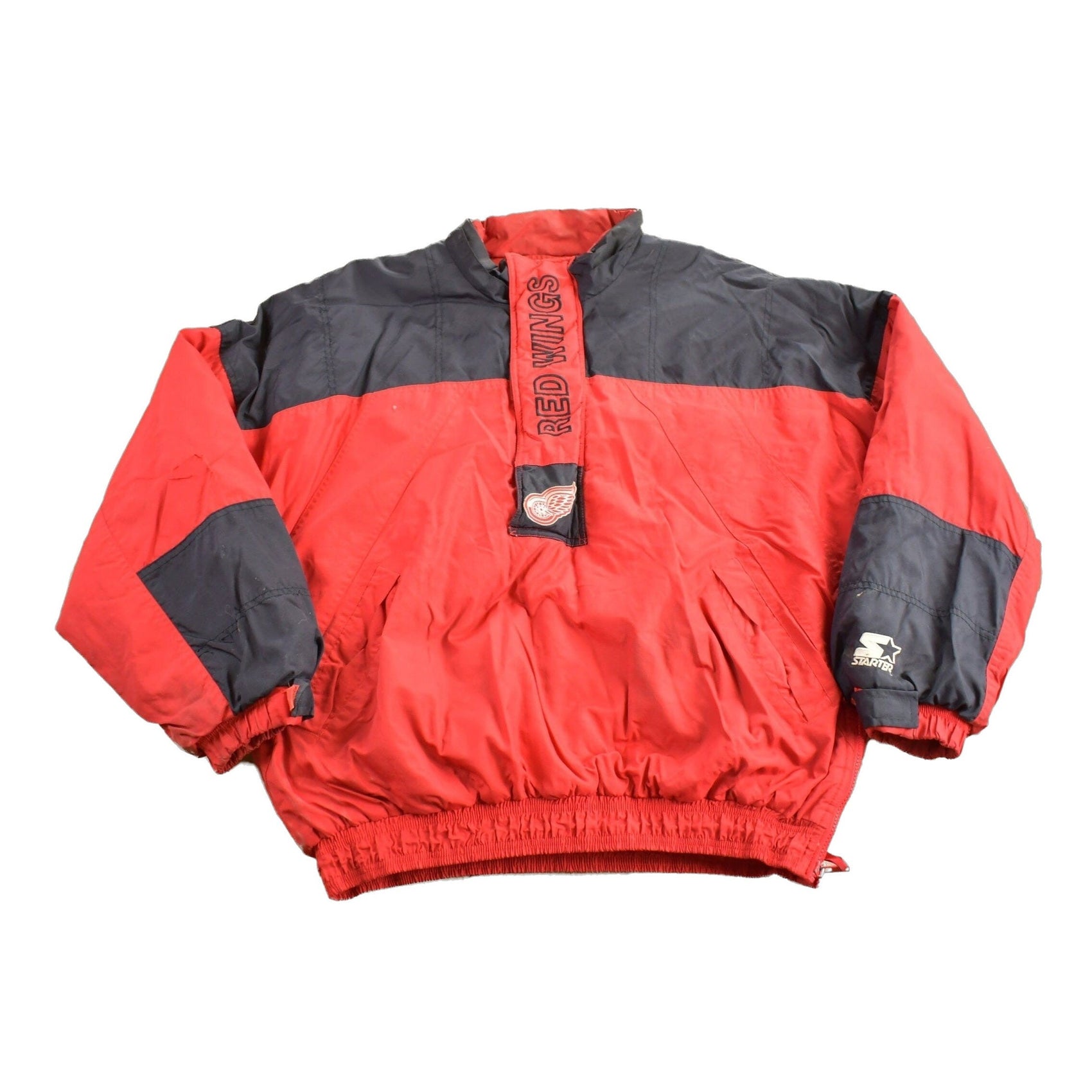 Proper Vintage Clothing > Gender Neutral Adult Clothing > Jackets & Coats Vintage 1990s Detroit Red Wings NHL Starter Jacket / Sportswear / Streetwear / Color Block / Hockey