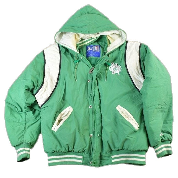 Proper Vintage Clothing > Gender Neutral Adult Clothing > Jackets & Coats Vintage 1990s Starter Boston Celtics Full Zip NBA Basketball Jacket