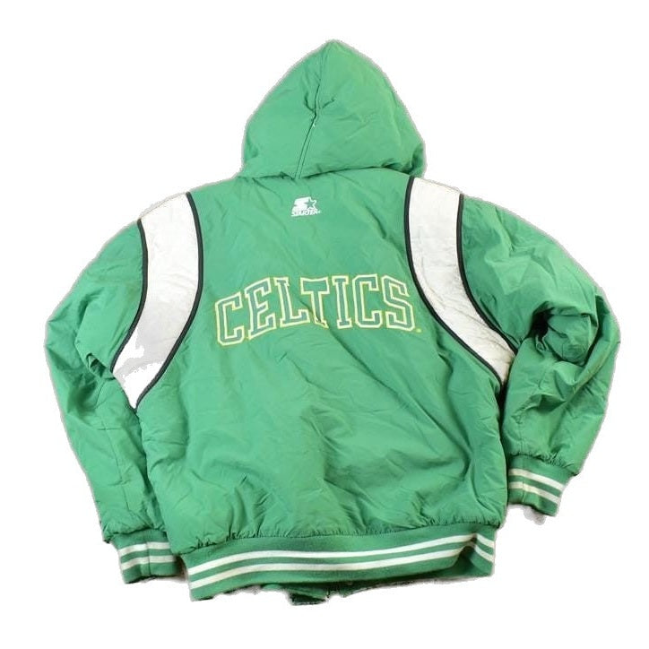 Proper Vintage Clothing > Gender Neutral Adult Clothing > Jackets & Coats Vintage 1990s Starter Boston Celtics Full Zip NBA Basketball Jacket
