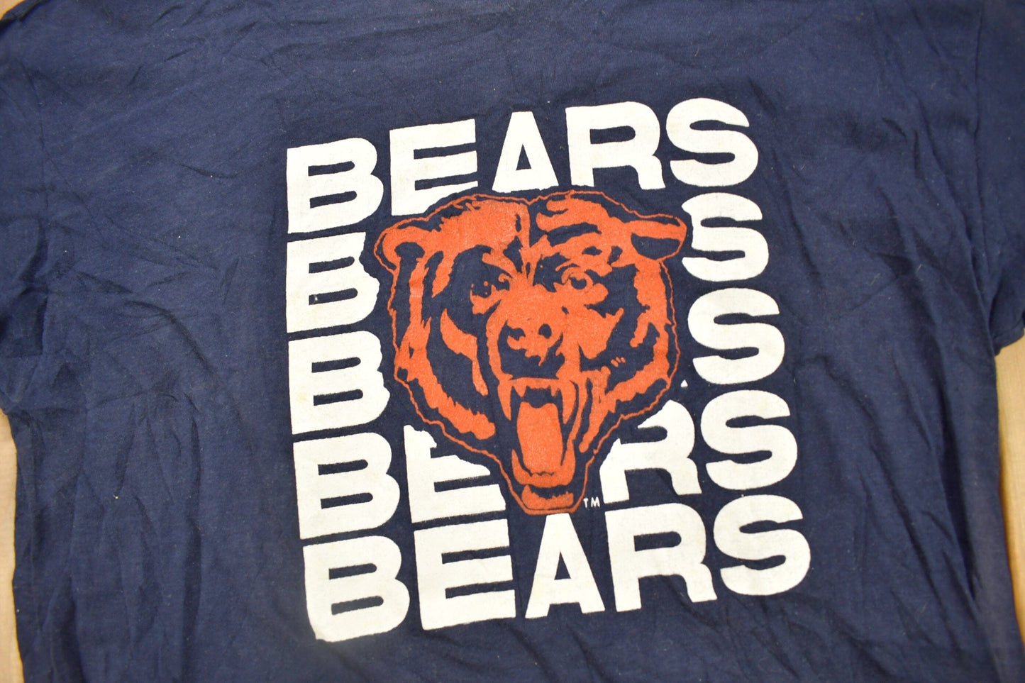 Proper Vintage Clothing > Gender Neutral Adult Clothing > Tops & Tees > T Shirts Vintage 1970s Chicago Bears NFL Champion T-Shirt / Made In USA / Single Stitch / NFL / 90s Streetwear / Sportswear / Vintage Champion