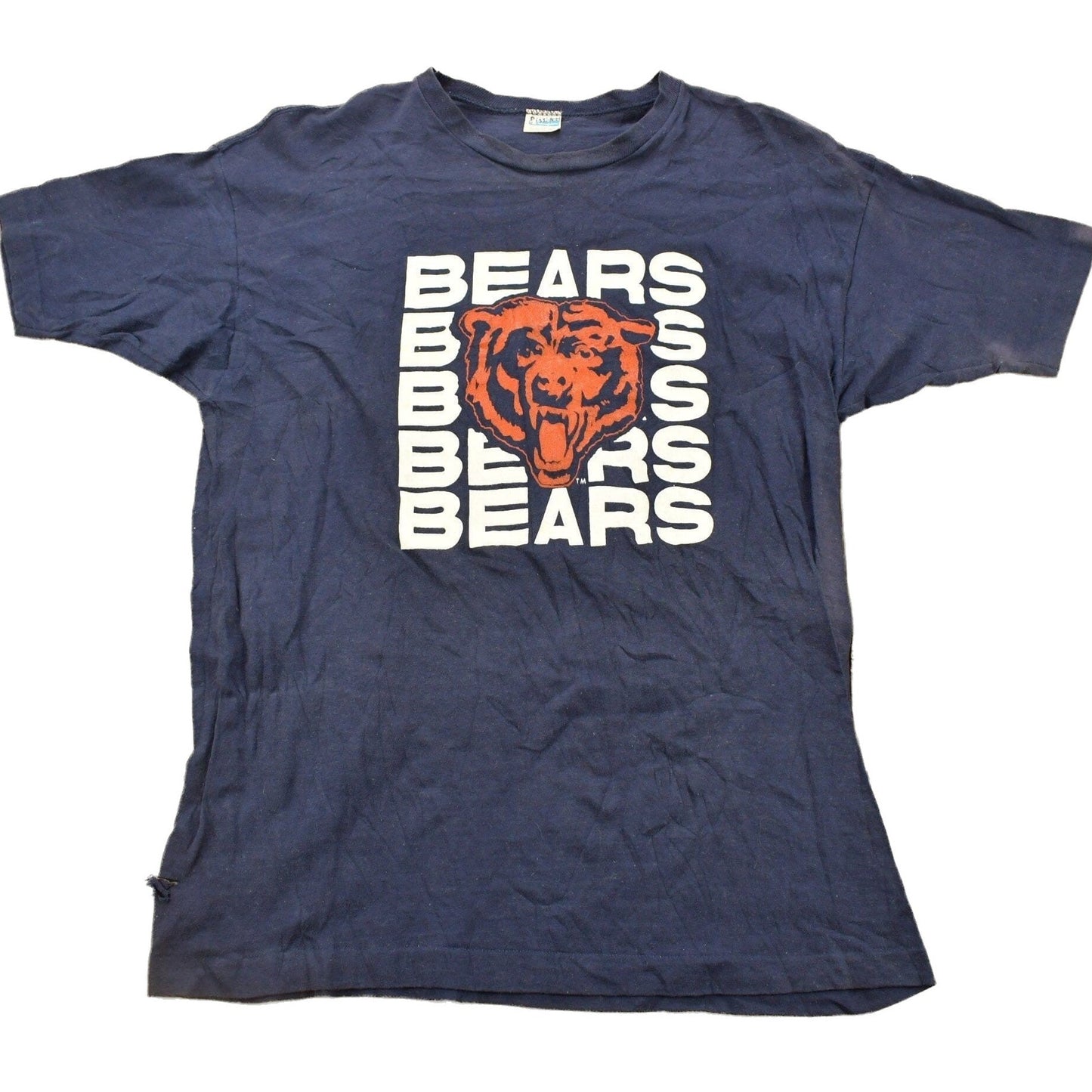 Proper Vintage Clothing > Gender Neutral Adult Clothing > Tops & Tees > T Shirts Vintage 1970s Chicago Bears NFL Champion T-Shirt / Made In USA / Single Stitch / NFL / 90s Streetwear / Sportswear / Vintage Champion