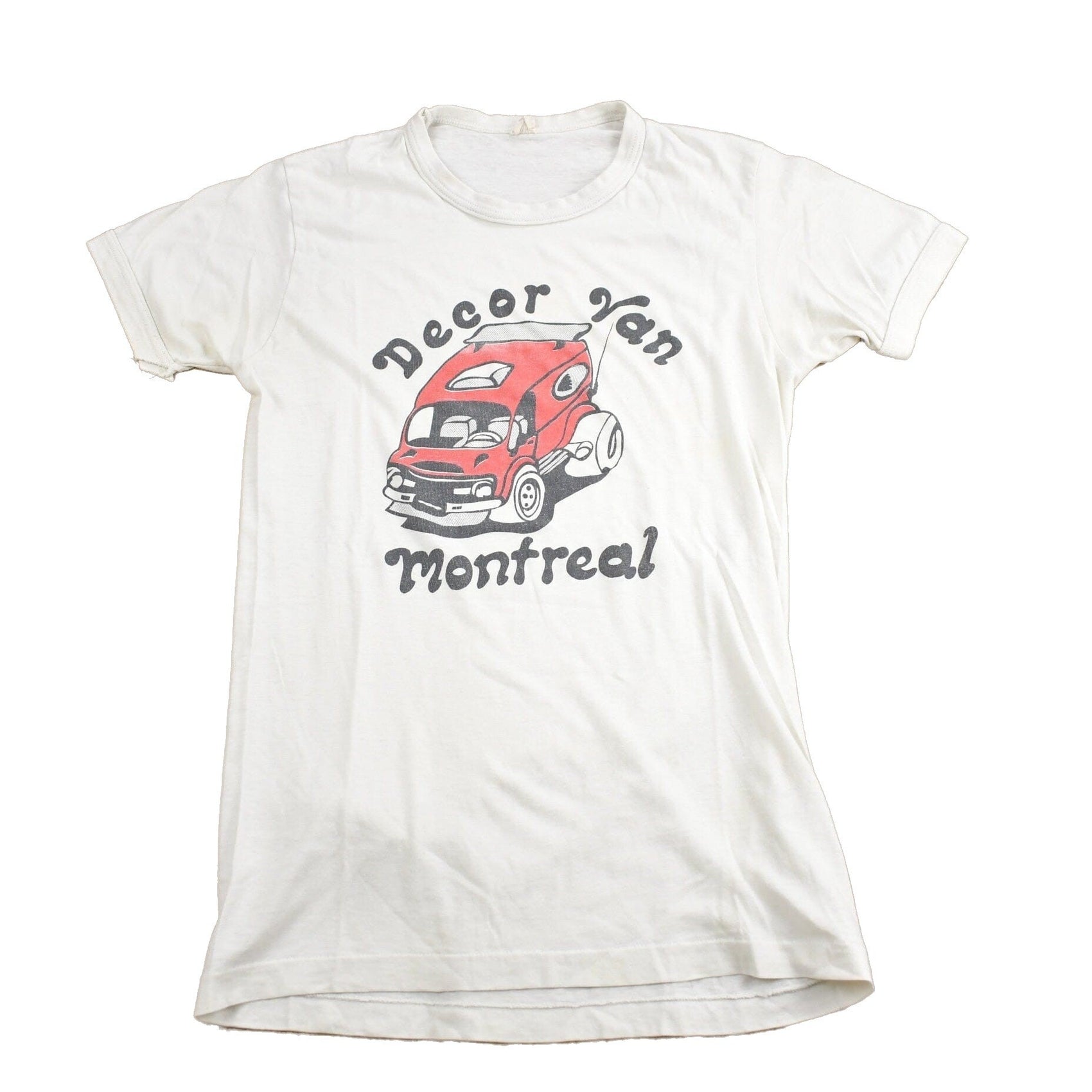 Proper Vintage Clothing > Gender Neutral Adult Clothing > Tops & Tees > T Shirts Vintage 1970s Decor Van Montreal Graphic T Shirt / Vintage T Shirt / True vintage / Graphic Tee / Single Stitch / Made In Canada