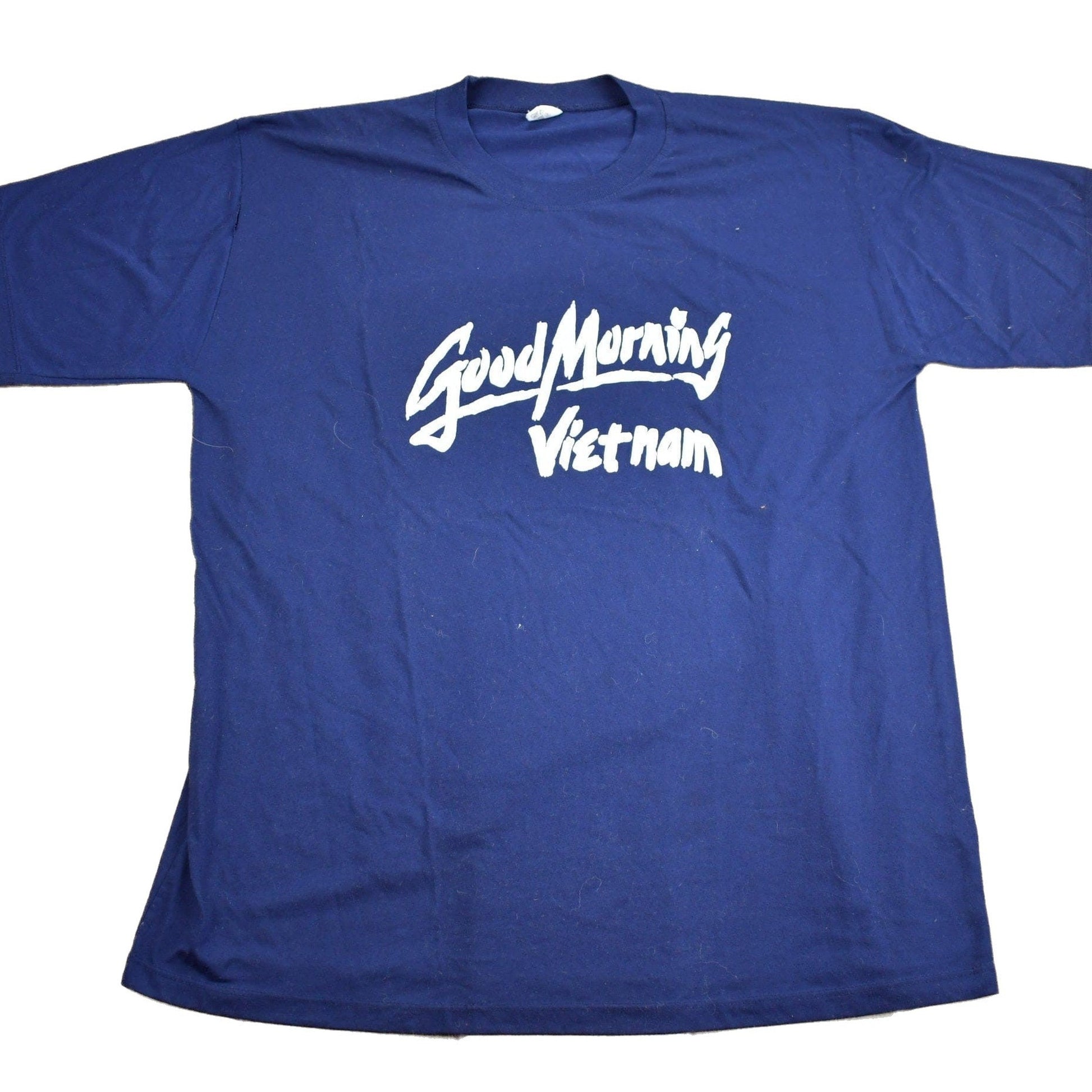 Proper Vintage Clothing > Gender Neutral Adult Clothing > Tops & Tees > T Shirts Vintage 1970s Good Morning Vietnam Graphic T Shirt / Vintage Military T Shirt / Vietnam War / 70s Tee