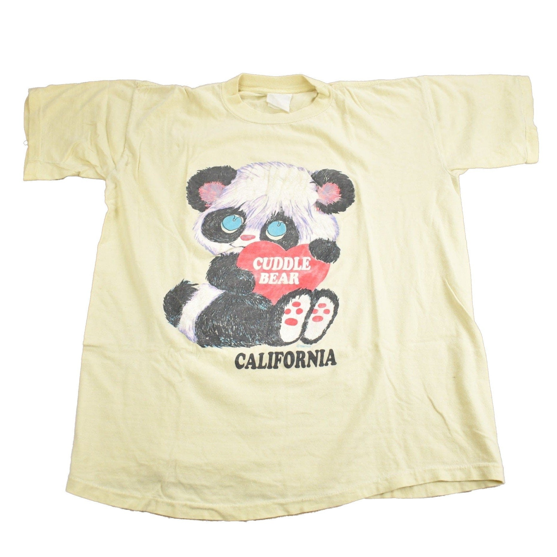 Proper Vintage Clothing > Gender Neutral Adult Clothing > Tops & Tees > T Shirts Vintage 1980s California Cuddle Bear Graphic T Shirt / Vintage T Shirt / Streetwear / Graphic Tee / Single Stitch / Made In USA