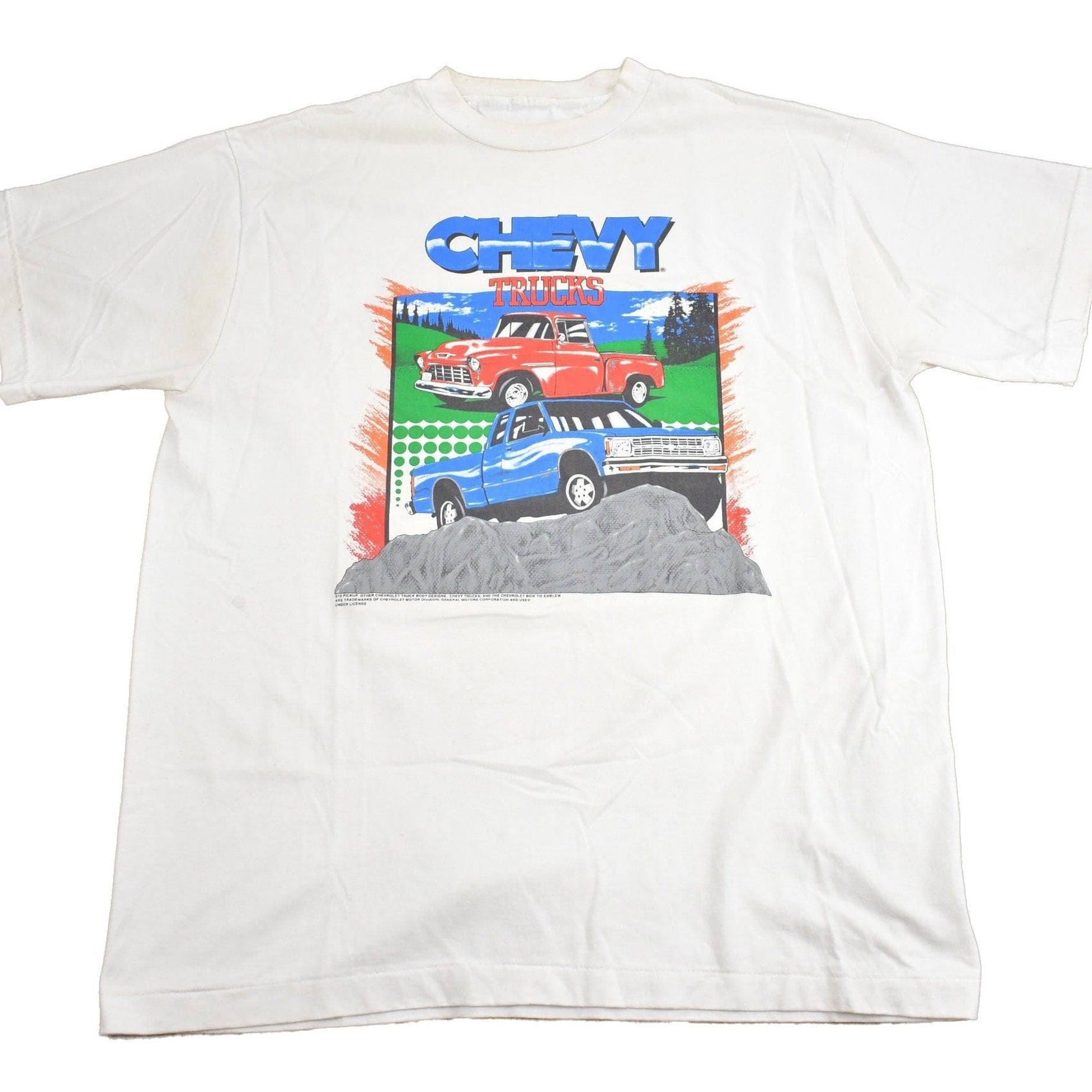 Proper Vintage Clothing > Gender Neutral Adult Clothing > Tops & Tees > T Shirts Vintage 1980s Chevrolet Chevy Trucks Graphic T-Shirt / Single Stitch / Chevy / 90s Streetwear / Made In USA / Classic Cars