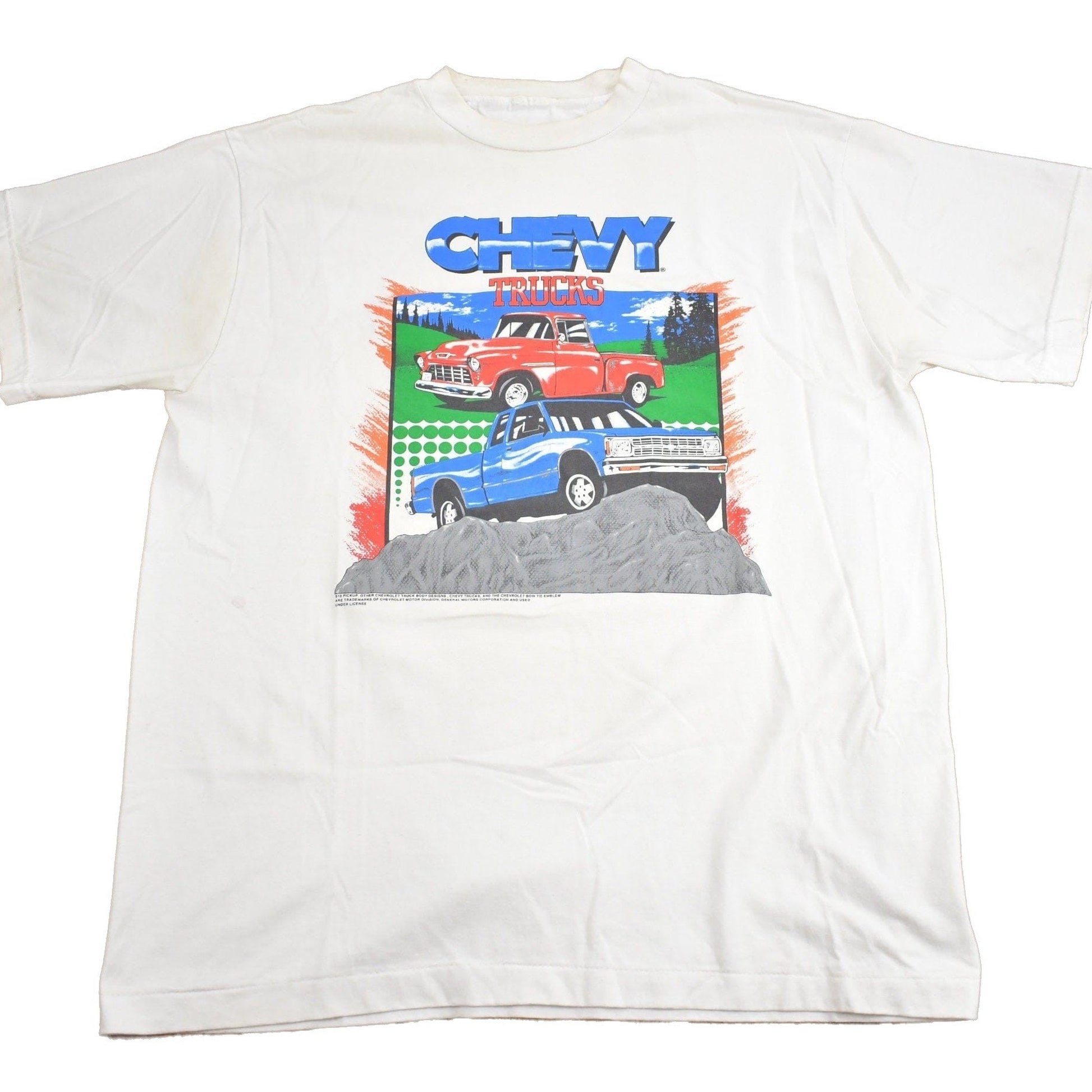 Proper Vintage Clothing > Gender Neutral Adult Clothing > Tops & Tees > T Shirts Vintage 1980s Chevrolet Chevy Trucks Graphic T-Shirt / Single Stitch / Chevy / 90s Streetwear / Made In USA / Classic Cars
