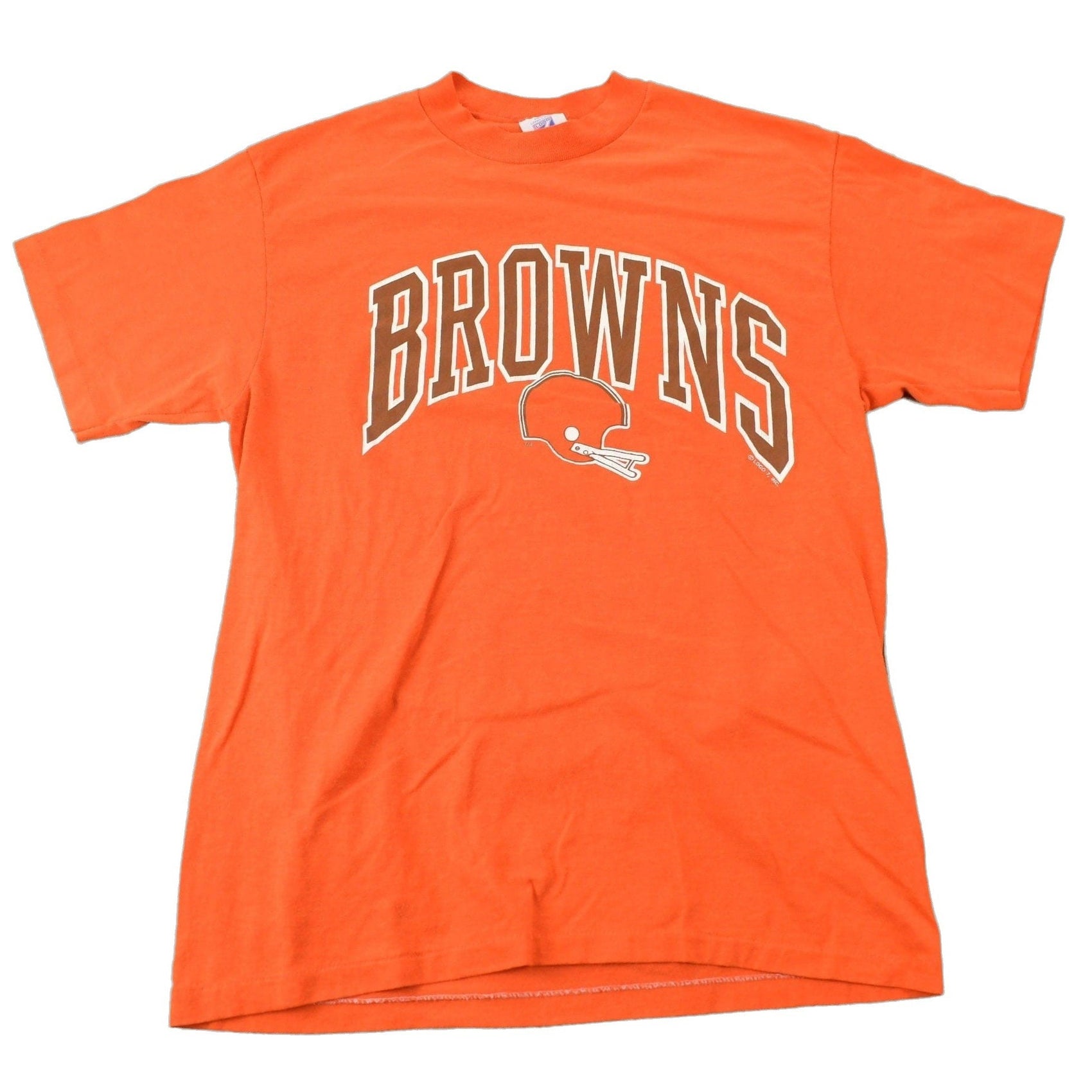 Proper Vintage Clothing > Gender Neutral Adult Clothing > Tops & Tees > T Shirts Vintage 1980s Cleveland Browns Logo 7 Graphic T-Shirt / Made In USA / Single Stitch / NFL Jersey / 80s Streetwear / Sportswear