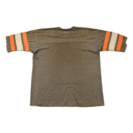 Proper Vintage Clothing > Gender Neutral Adult Clothing > Tops & Tees > T Shirts Vintage 1980s Cleveland Browns Logo 7 Graphic T-Shirt / Made In USA / Single Stitch / NFL Jersey / 80s Streetwear / Sportswear
