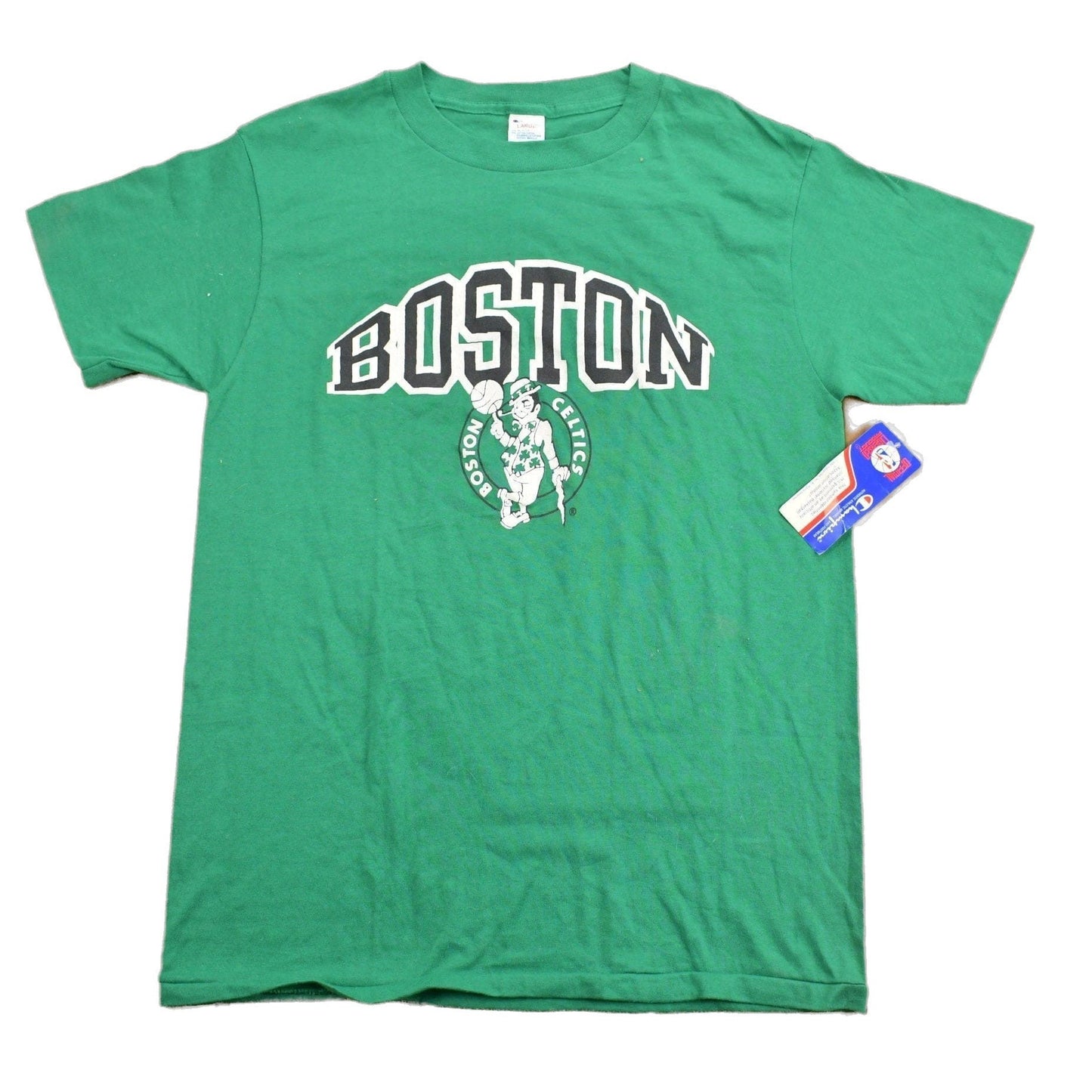 Proper Vintage Clothing > Gender Neutral Adult Clothing > Tops & Tees > T Shirts Vintage 1980s Deadstock Boston Celtics NBA Champion T-Shirt / Made In USA / Single Stitch / NBA Basketball / New With Tags / Sportswear