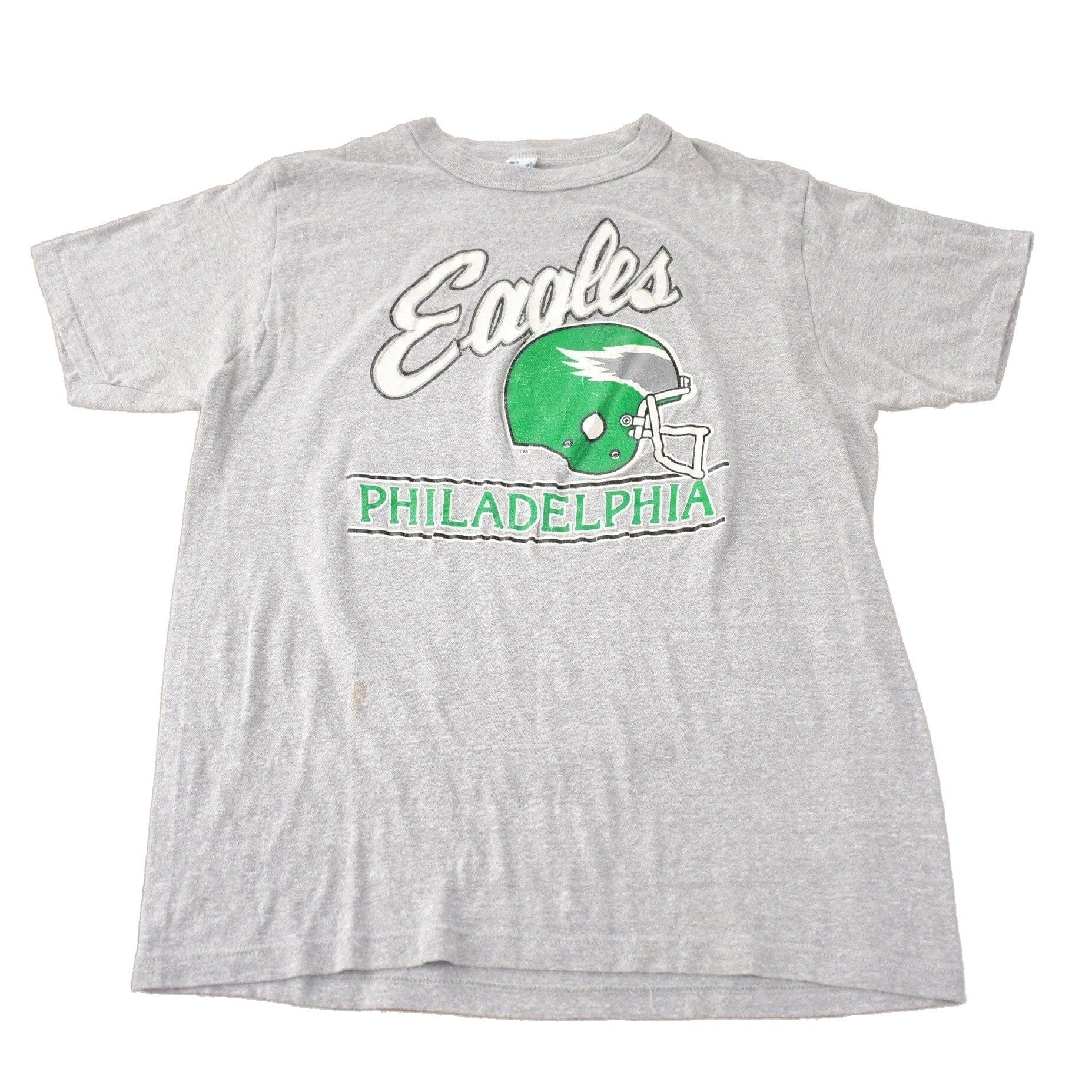 Proper Vintage Clothing > Gender Neutral Adult Clothing > Tops & Tees > T Shirts Vintage 1980s Philadelphia Eagles NFL Graphic Champion T-Shirt Made In USA