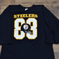 Proper Vintage Clothing > Gender Neutral Adult Clothing > Tops & Tees > T Shirts Vintage 1980s Pittsburgh Steelers Jersey Style Champion T-Shirt / NFL Football / Streetwear / Retro Style / Made In The USA