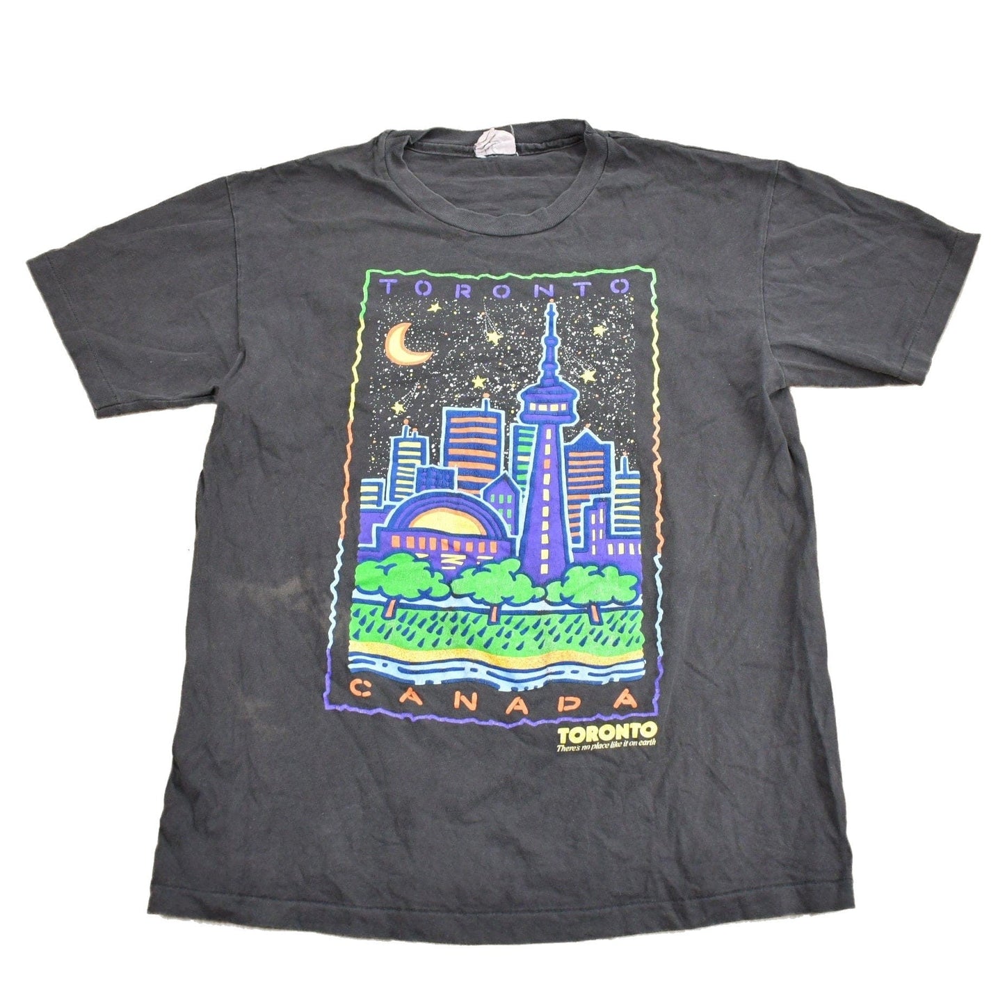 Proper Vintage Clothing > Gender Neutral Adult Clothing > Tops & Tees > T Shirts Vintage 1980s Toronto Canada Graphic Souvenir T Shirt / Streetwear Vacation Tee / Travel T Shirt / Single Stitch / Made In Canada