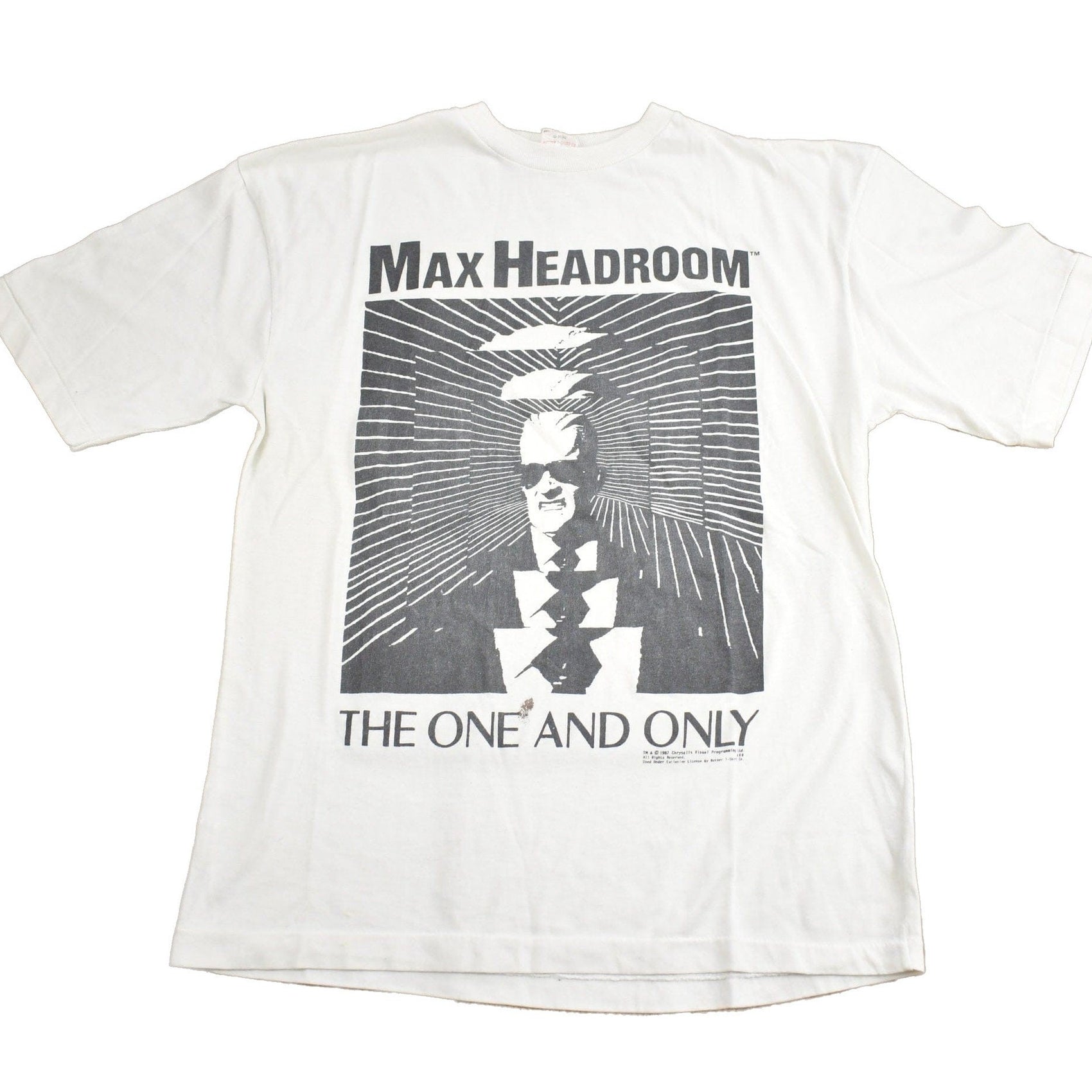 Proper Vintage Clothing > Gender Neutral Adult Clothing > Tops & Tees > T Shirts Vintage 1987 Max Headroom The One And Only Graphic T Shirt / Vintage Television / Graphic Tee / Single Stitch / Made In Canada