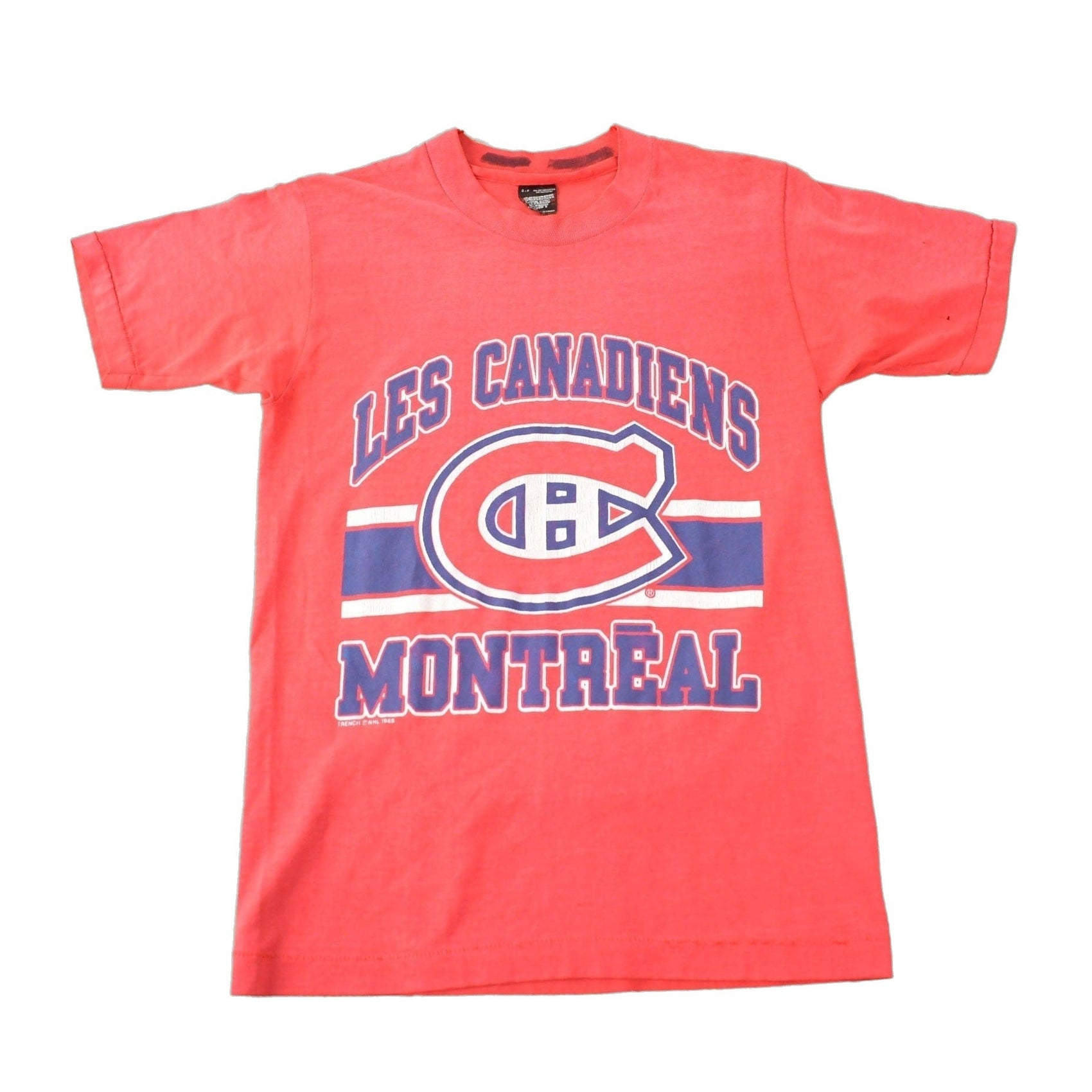 Proper Vintage Clothing > Gender Neutral Adult Clothing > Tops & Tees > T Shirts Vintage 1988 Montreal Canadiens NHL Hockey Graphic T-Shirt Made In Canada