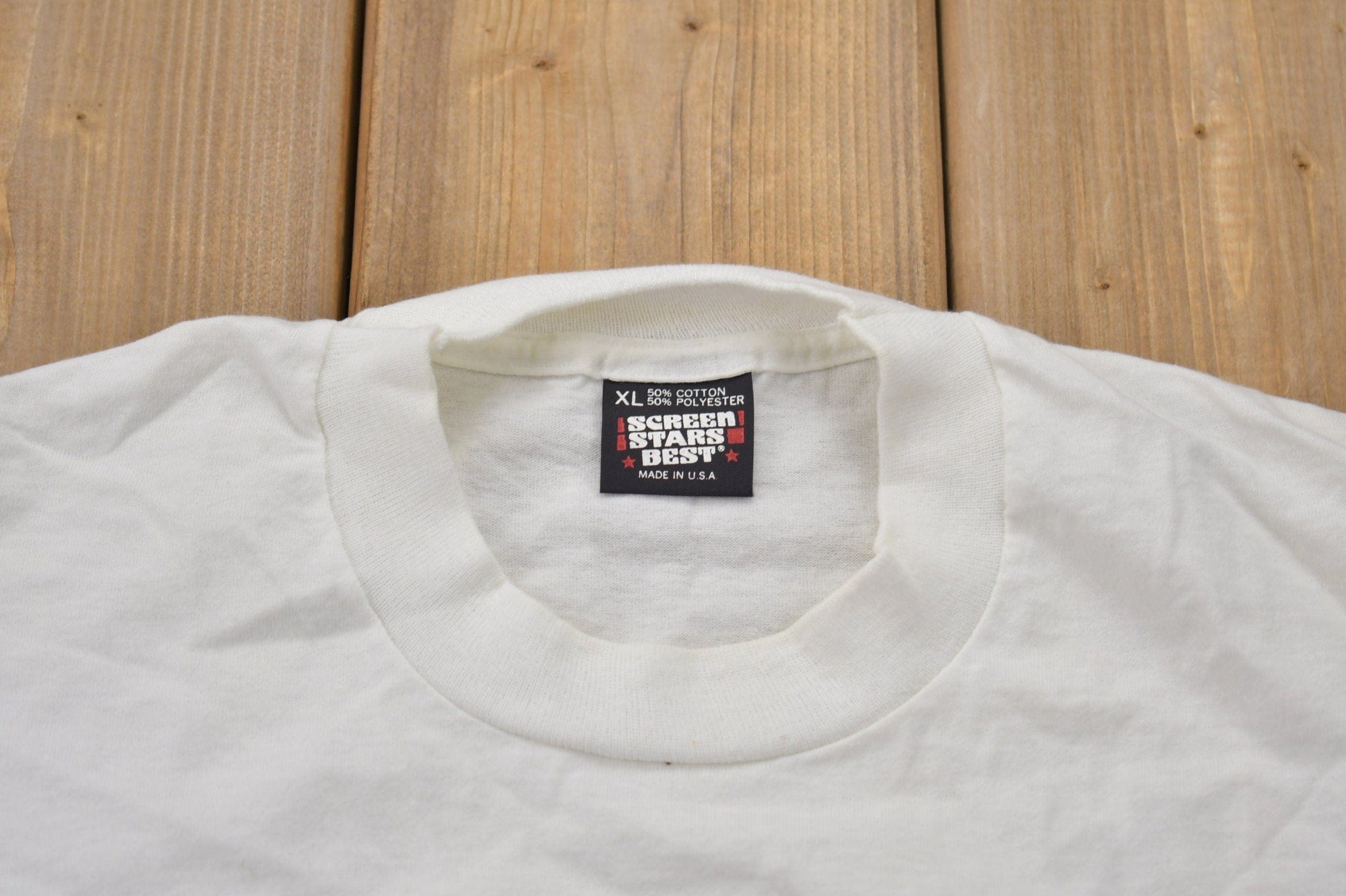 Proper Vintage Clothing > Gender Neutral Adult Clothing > Tops & Tees > T Shirts Vintage 1989 Detroit Pistons NBA Eastern Conference Champions Graphic T-Shirt / Made In USA / Single Stitch / NBA Basketball / Bad Boys