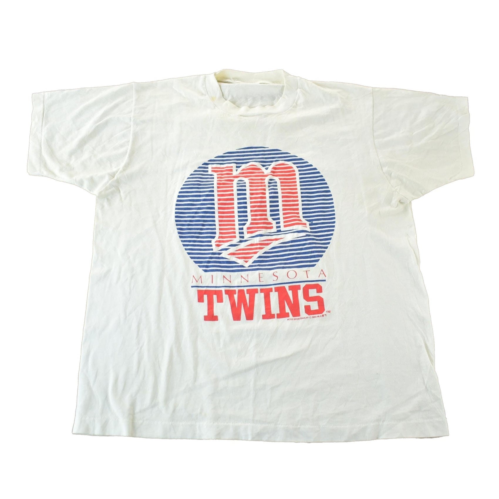 Proper Vintage Clothing > Gender Neutral Adult Clothing > Tops & Tees > T Shirts Vintage 1989 Minnesota Twins MLB Graphic T-Shirt / Made In USA / Single Stitch / MLB Baseball / 80s Sportswear / Mens Large