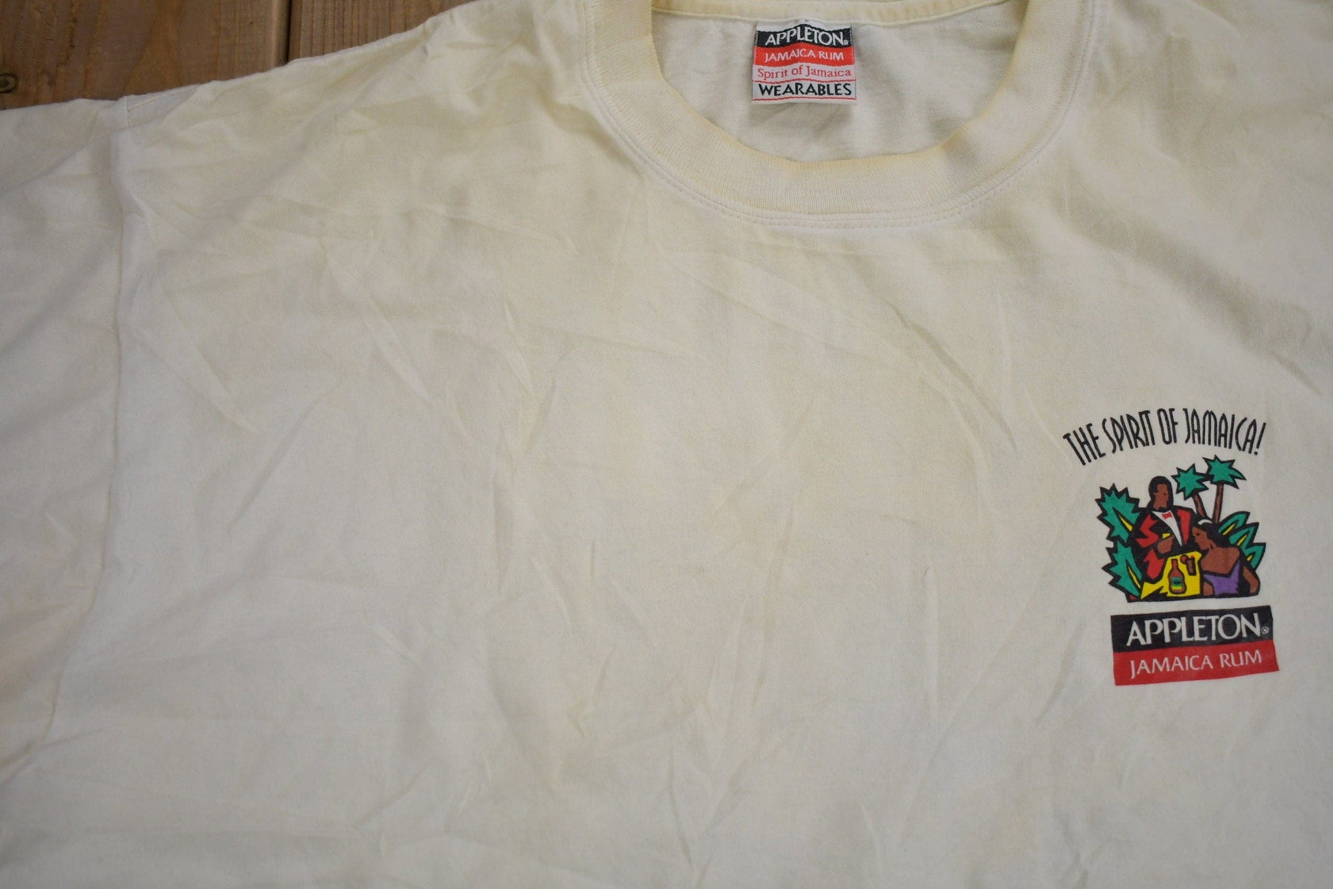 Proper Vintage Clothing > Gender Neutral Adult Clothing > Tops & Tees > T Shirts Vintage 1990s Appleton Jamaica Rum Graphic T Shirt / Vintage T Shirt / Streetwear / Graphic Tee / Made In Canada / The Spirit Of Jamaica