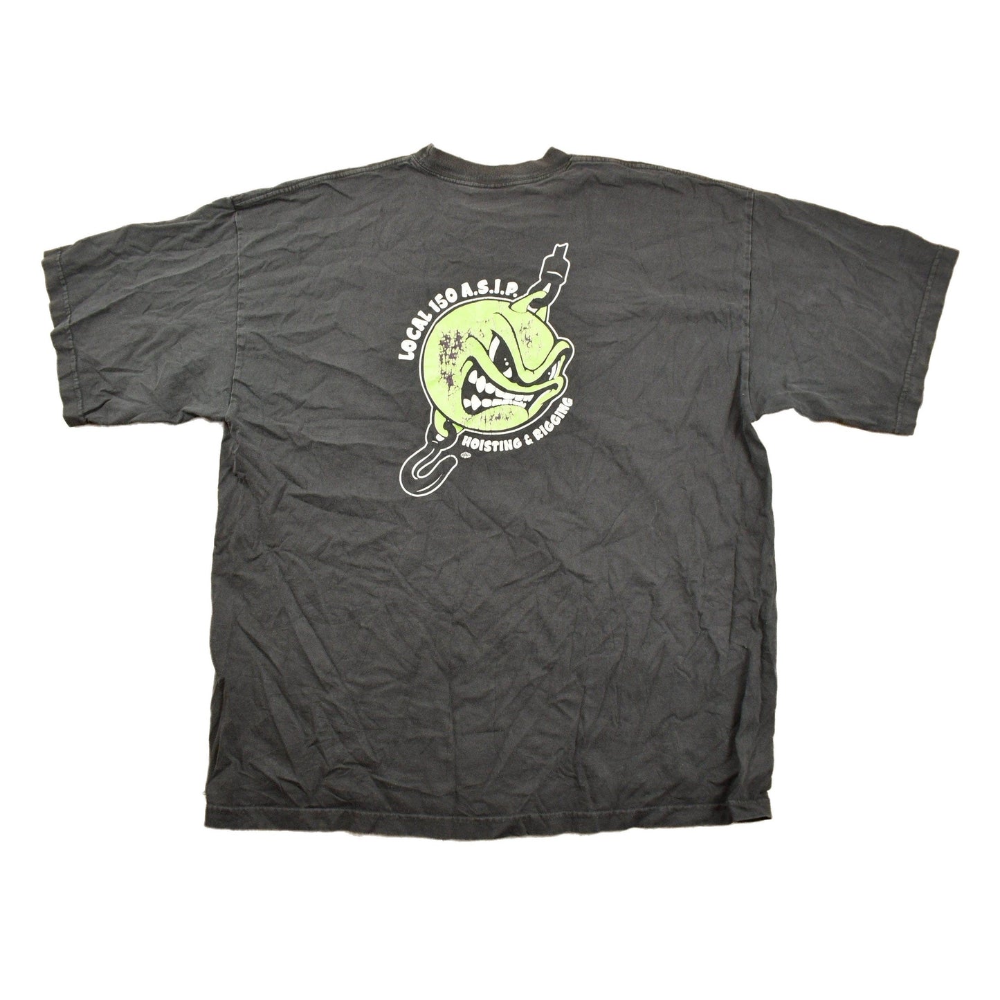 Proper Vintage Clothing > Gender Neutral Adult Clothing > Tops & Tees > T Shirts Vintage 1990s ASIP Local 150 Hoisting & Rigging Graphic T Shirt / Vintage T Shirt / Streetwear / Graphic Tee / Made In USA